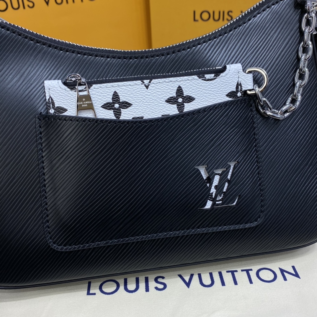 Bagsaaa L0vis Vvtt0n M80689 Marelle Black - 25 x 15 x 8 cm