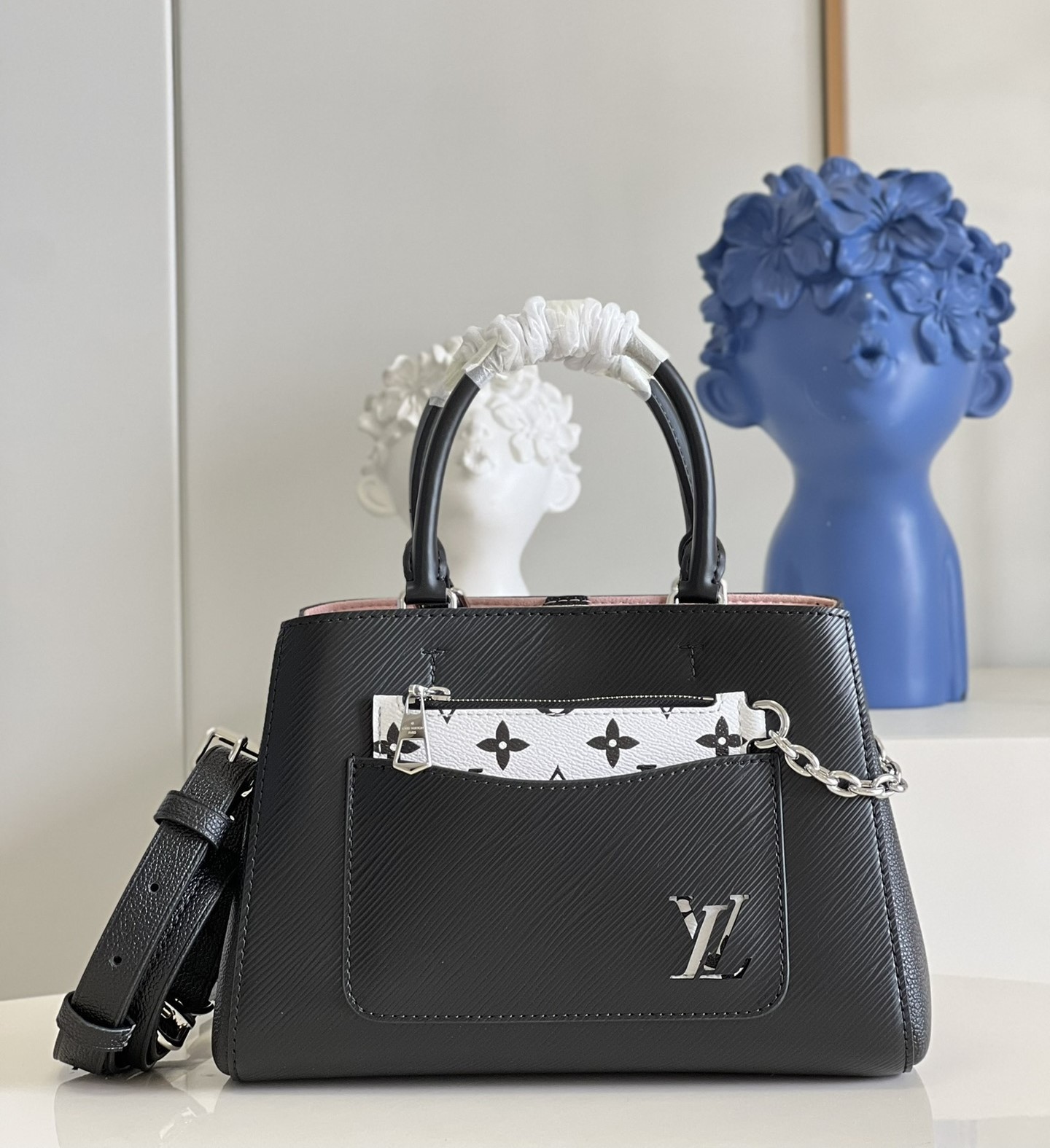Bagsaaa L0vis Vvtt0n M59952 Marelle Tote BB Black - 25 x 17 x 11 cm