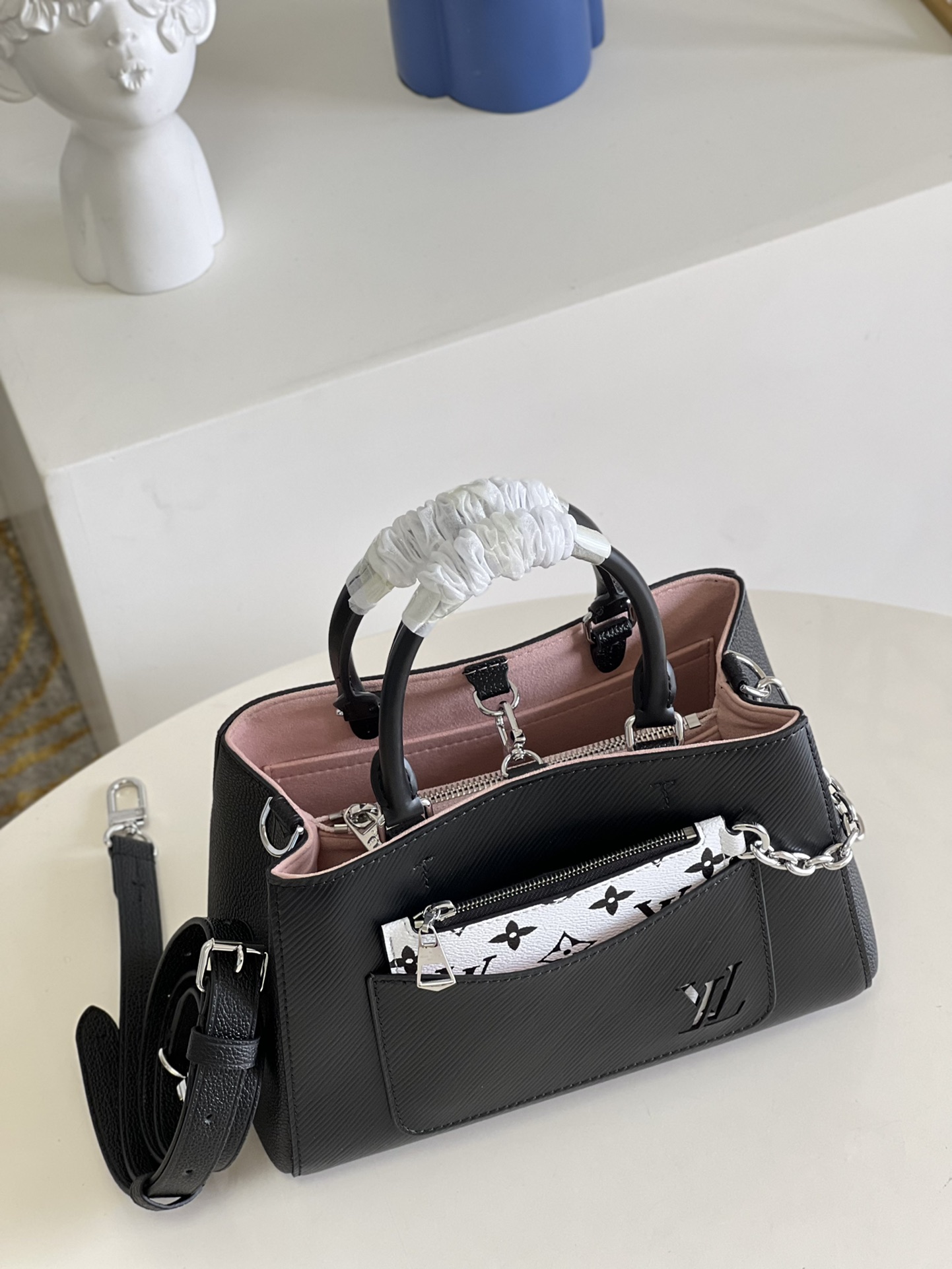 Bagsaaa L0vis Vvtt0n M59952 Marelle Tote BB Black - 25 x 17 x 11 cm