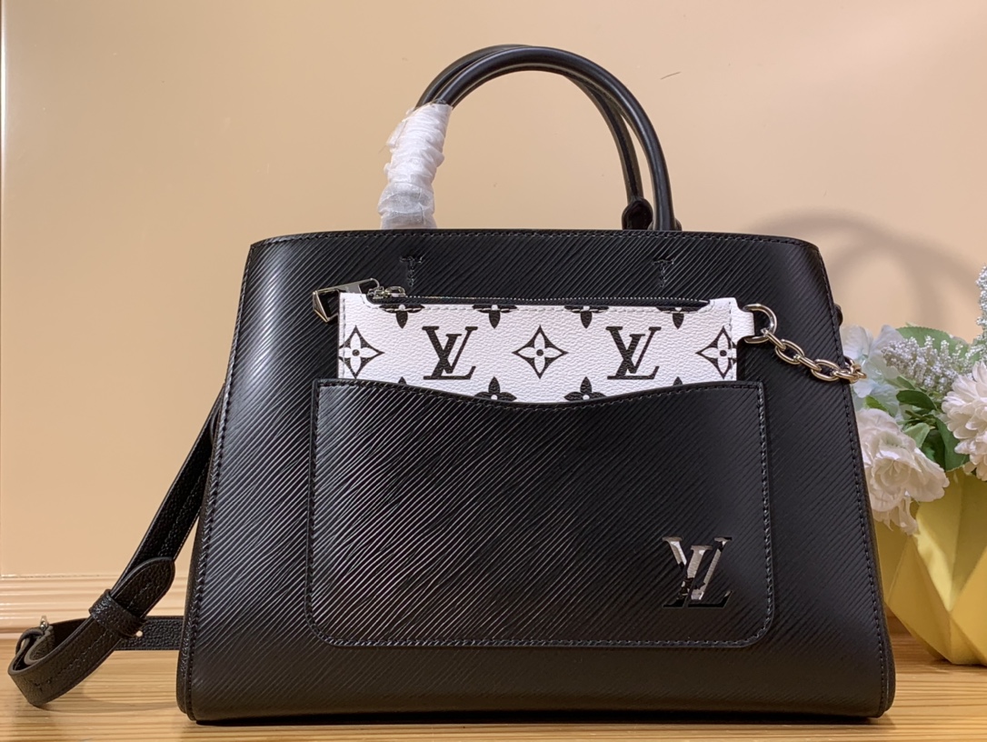 Bagsaaa L0vis Vvtt0n M59954 Marelle Tote MM Black - 30 x 21 x 13 cm