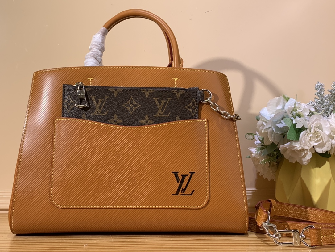Bagsaaa L0vis Vvtt0n M59953 Marelle Tote MM Gold Miel Brown - 30 x 21 x 13 cm