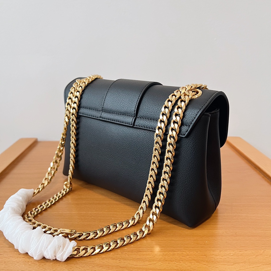Bagsaaa Teen Ce1i*e Victoire Bag In S*pple Calfskin Black - 23.5 X 14 X 8 CM