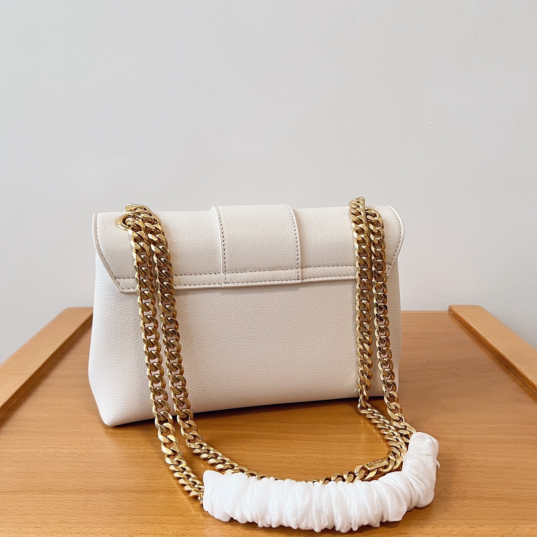 Bagsaaa Teen Ce1i*e Victoire Bag In S*pple Calfskin White - 23.5 X 14 X 8 CM