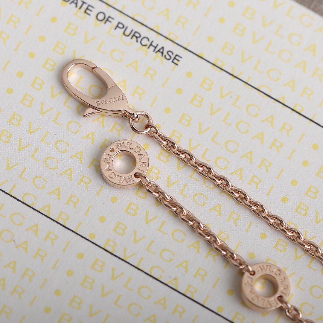Bagsaaa Bv1g*ai Serpenti Viper Necklace Rose Gold