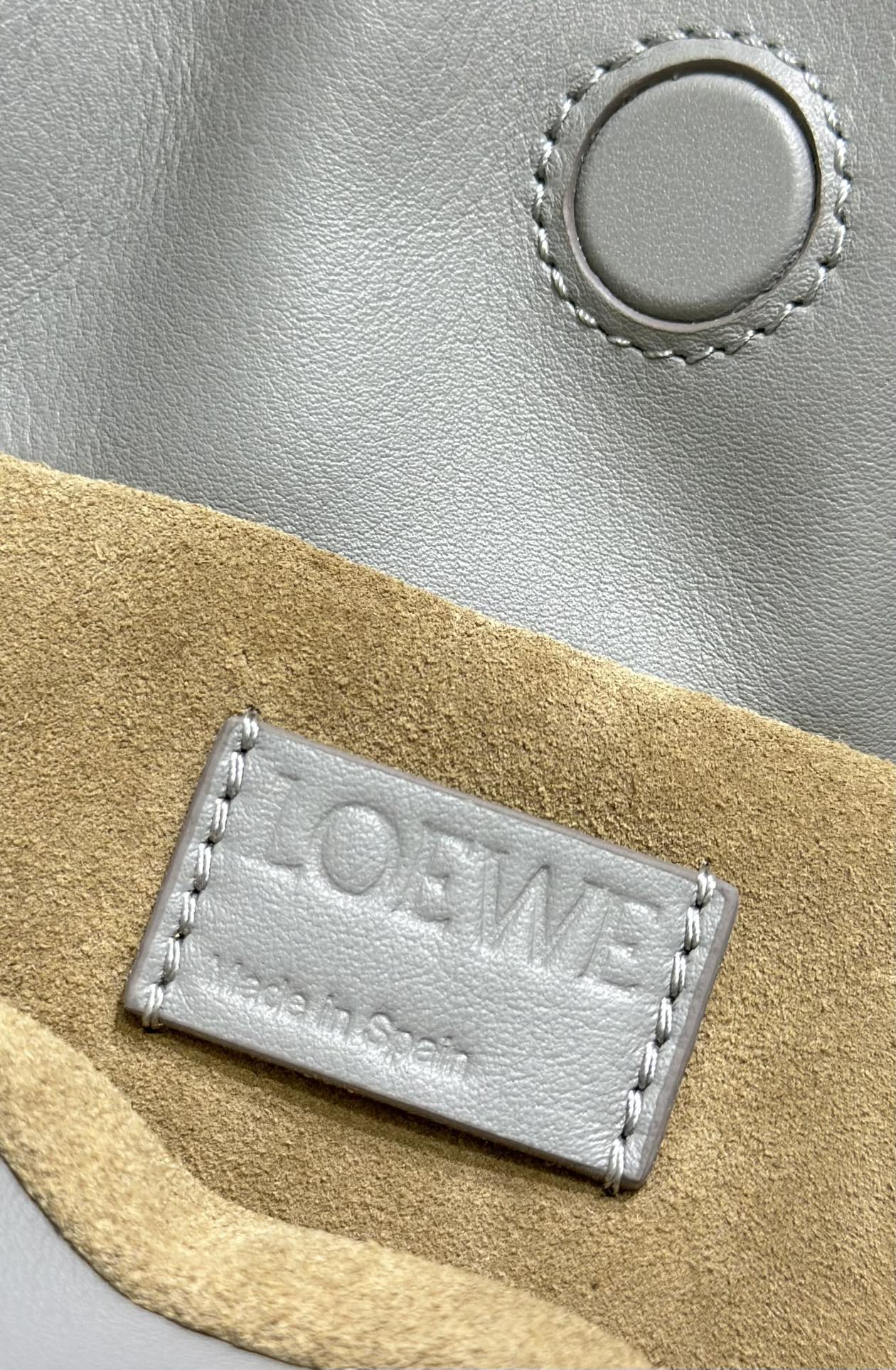 Bagsaaa Mini Flamenco Clutch In Nappa Calfskin Pearl Grey - 23.9X18X9 cm