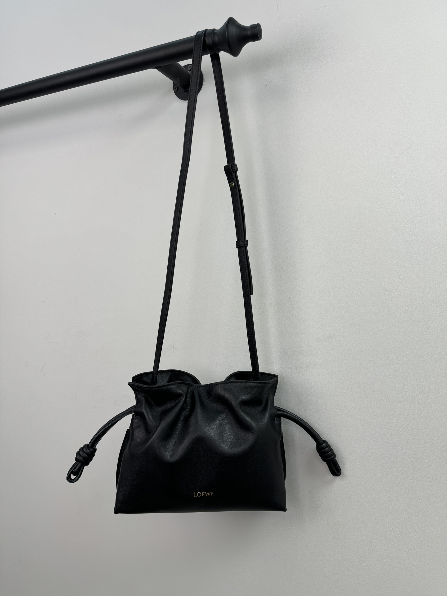 Bagsaaa Mini Flamenco Clutch In Nappa Calfskin Black - 23.9X18X9 cm