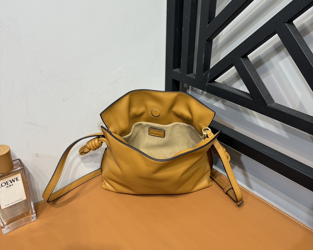 Bagsaaa Mini Flamenco Clutch In Nappa Calfskin Light Brown - 23.9X18X9 cm