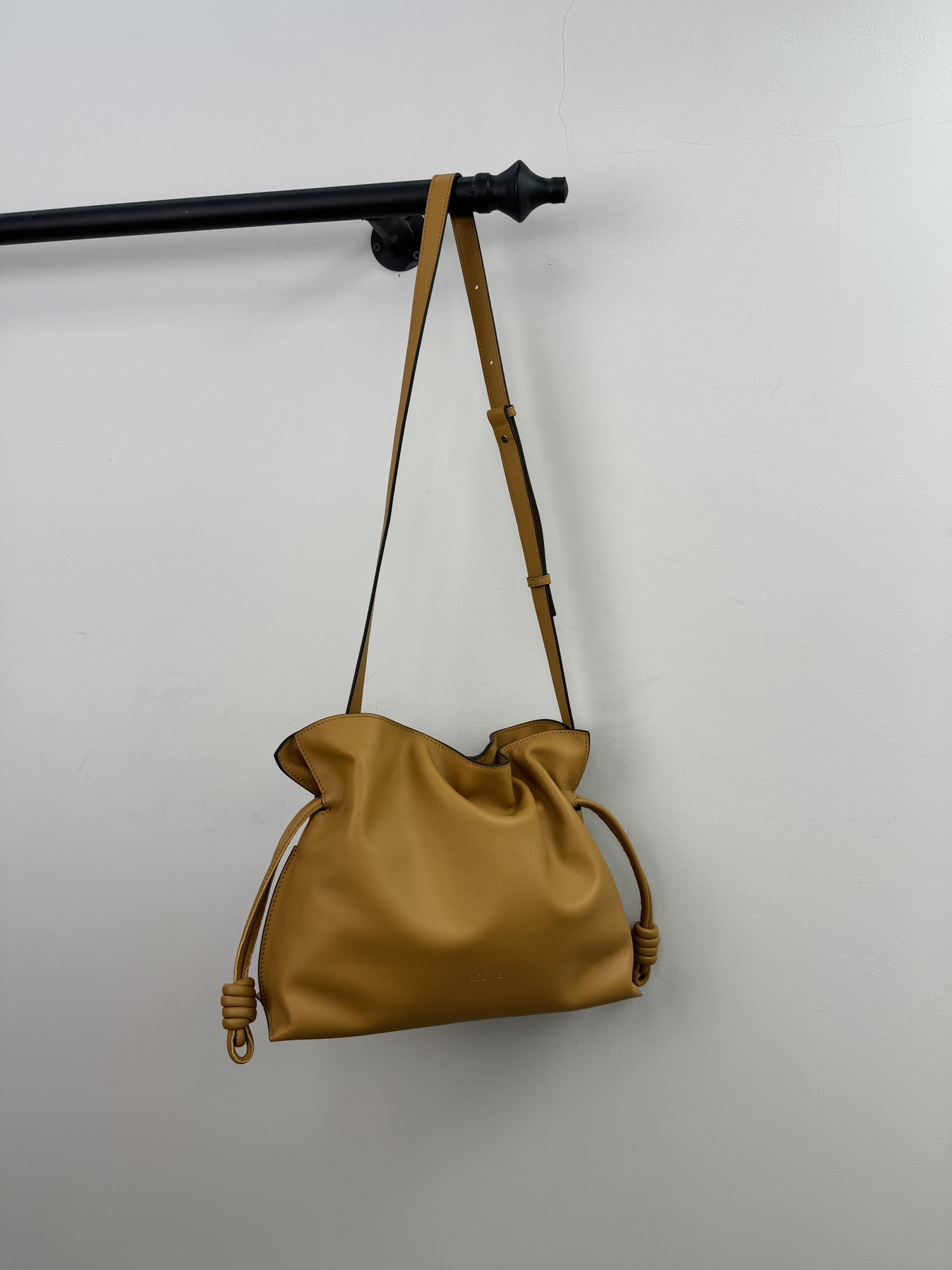 Bagsaaa Mini Flamenco Clutch In Nappa Calfskin Light Brown - 23.9X18X9 cm