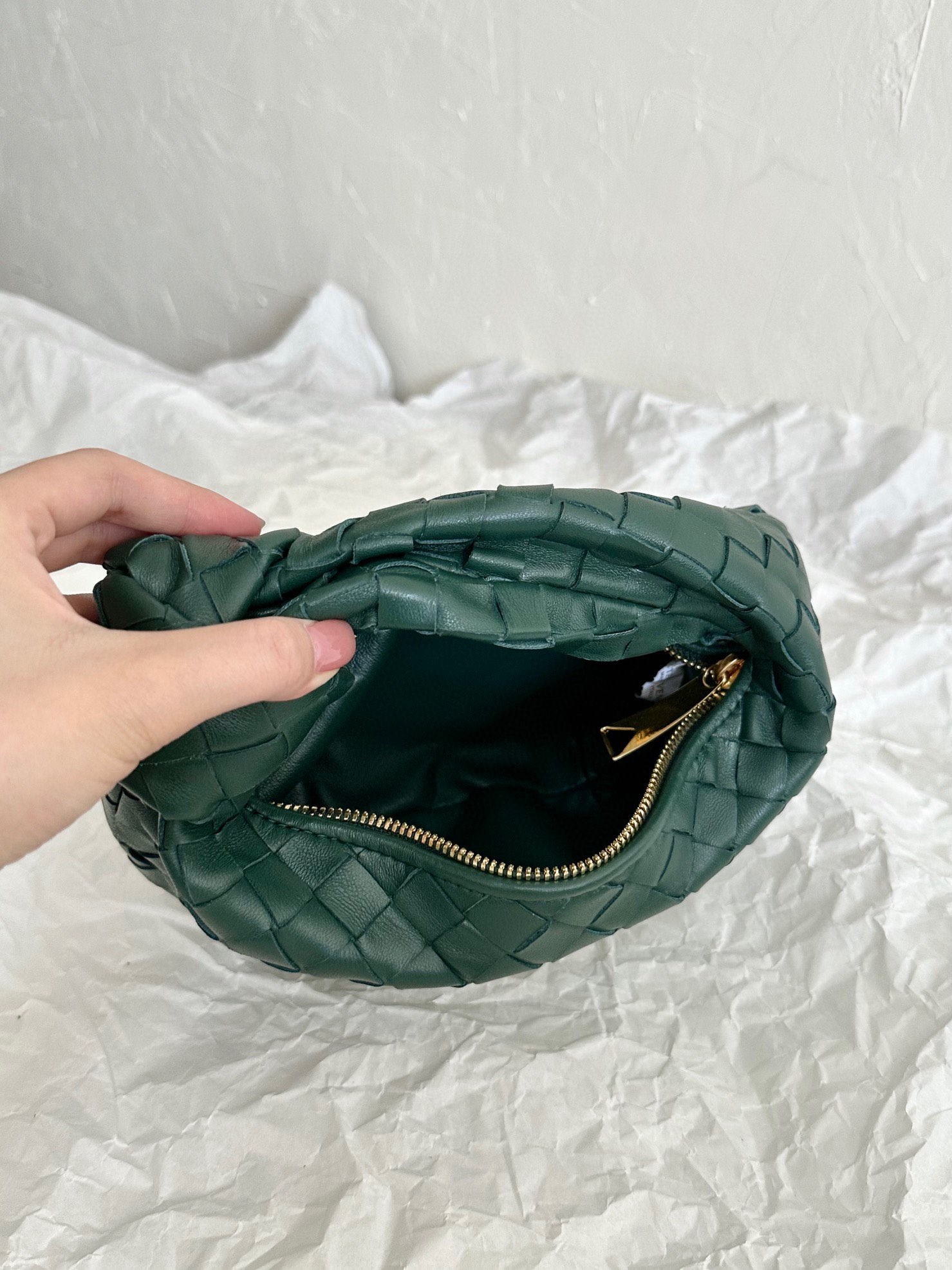 Bagsaaa B0tt*ga Ven*ta Mini Jodie Dark Green - 23x28x8 cm
