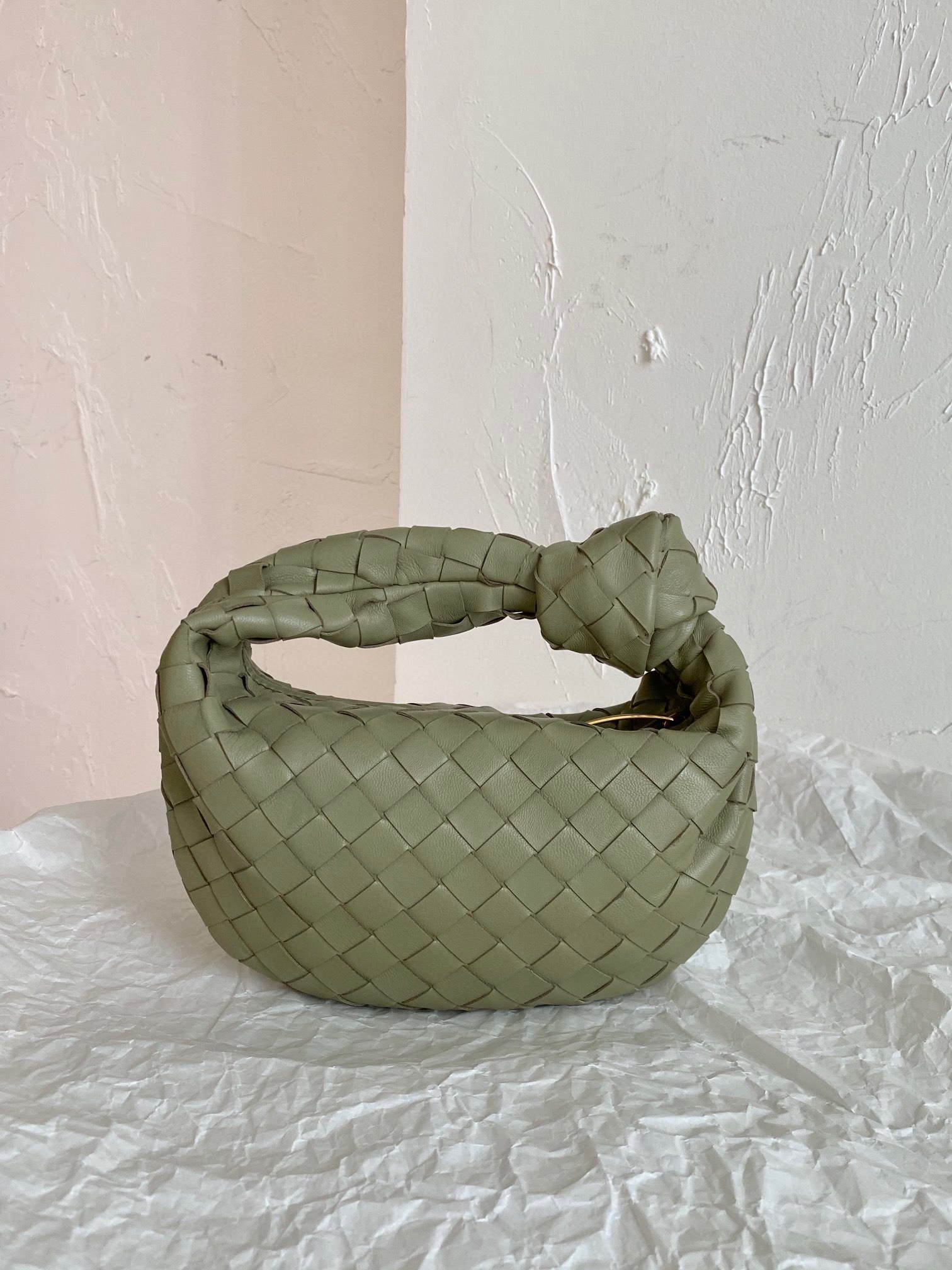 Bagsaaa B0tt*ga Ven*ta Mini Jodie Travertine - 23x28x8 cm