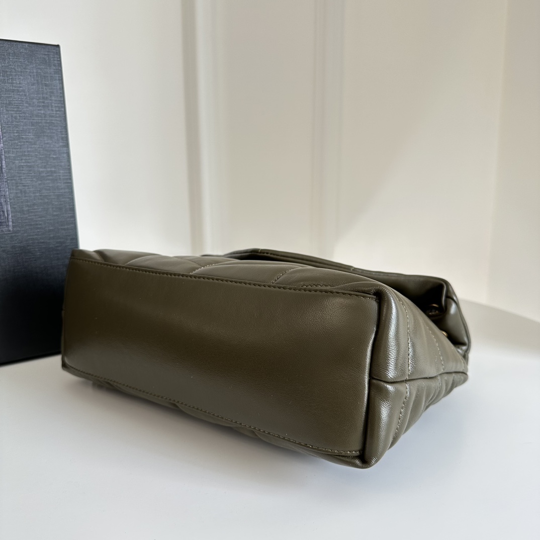 Bagsaaa Y51 Toy Puffer In Nappa Leather 759337 Dark Green - 23 X 15.5 X 8.5 CM