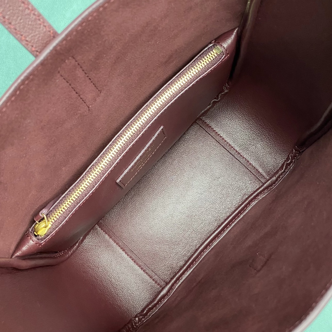 Bagsaaa Y51 Le 5 À 7 S*pple Small In Grained Leather Dark Red 713938 - 23x22x10 cm