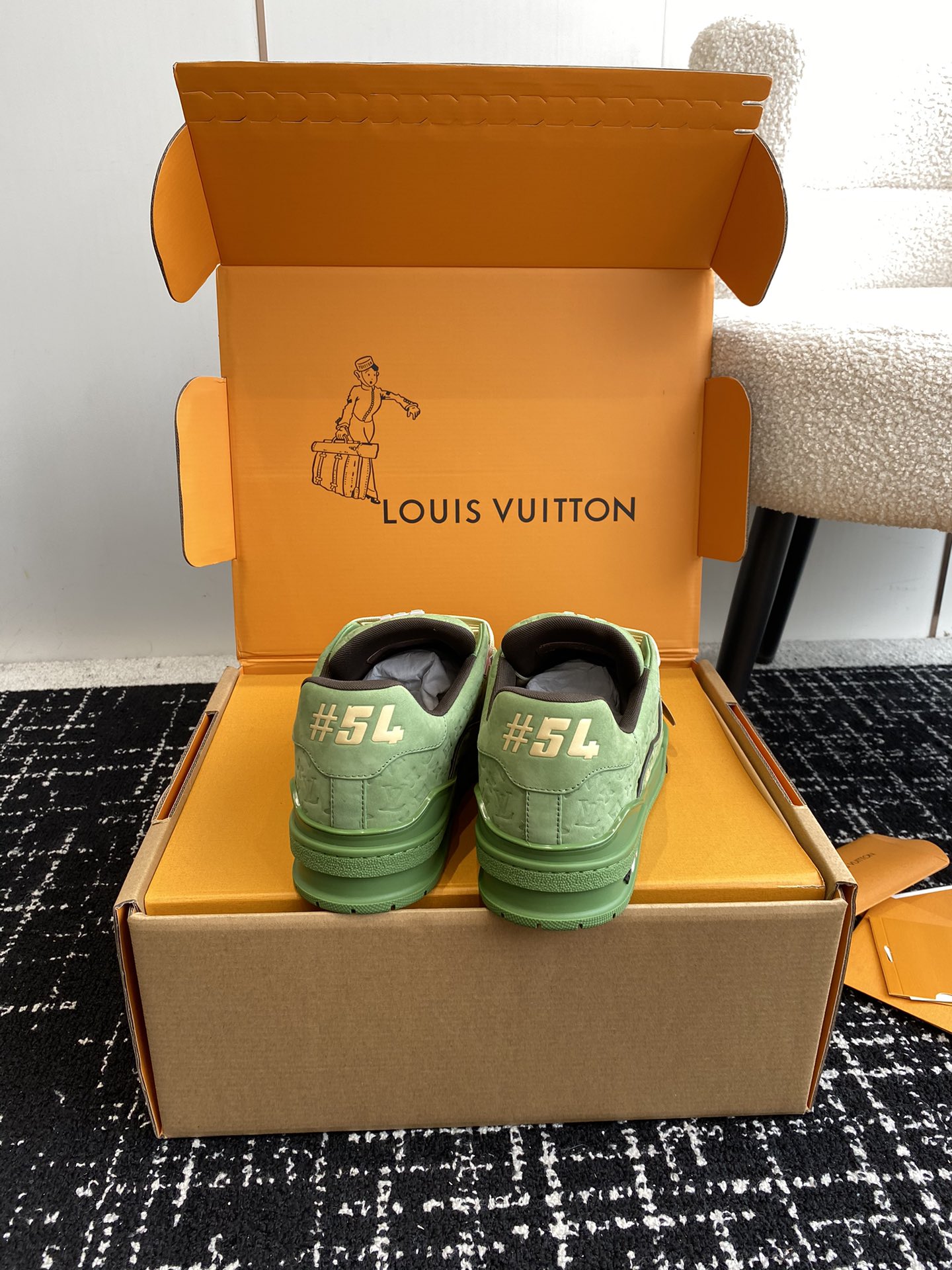 Bagsaaa LV Trainer Sneaker Green Monogram