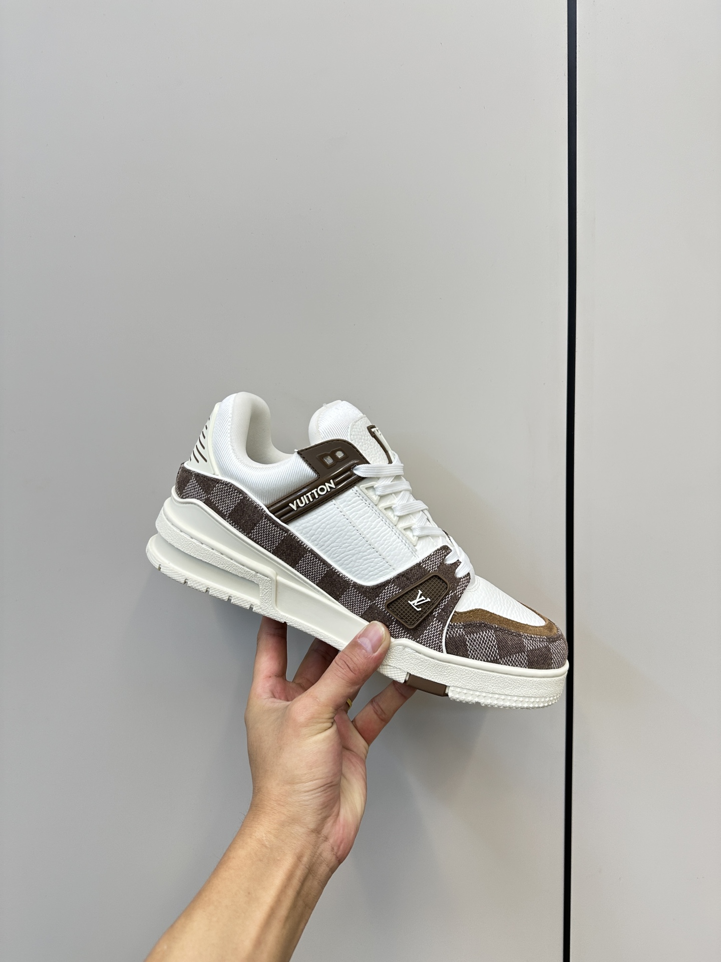 Bagsaaa LV Trainer Sneaker Brown