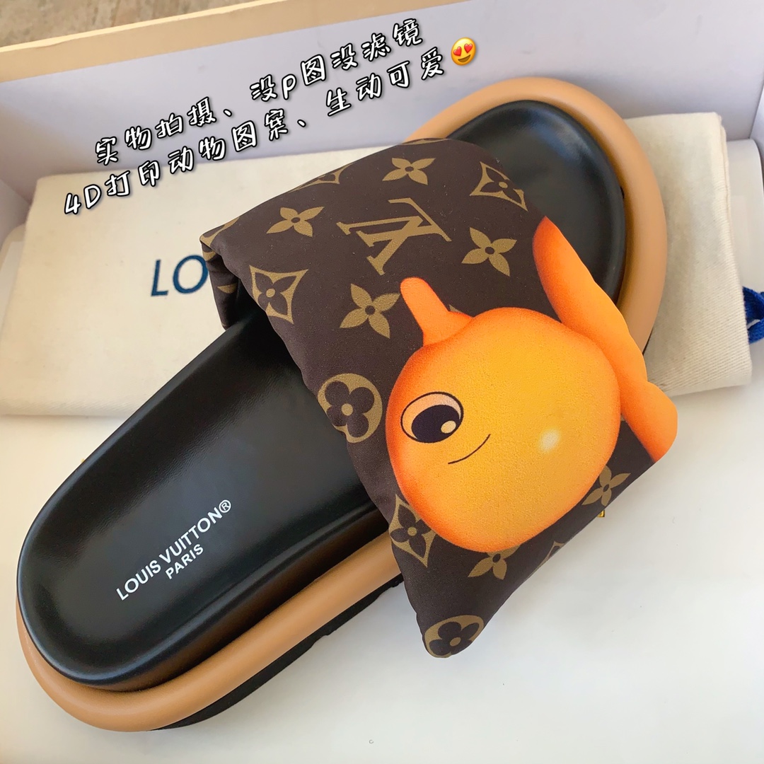Bagsaaa L0vis Vvtt0n Pool Pillow Flat Comfort Mule Animals 1