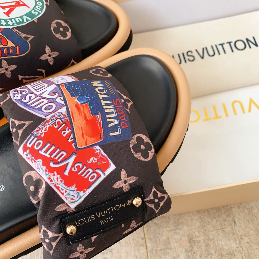 Bagsaaa L0vis Vvtt0n Pool Pillow Flat Comfort Mule Elysée Palace