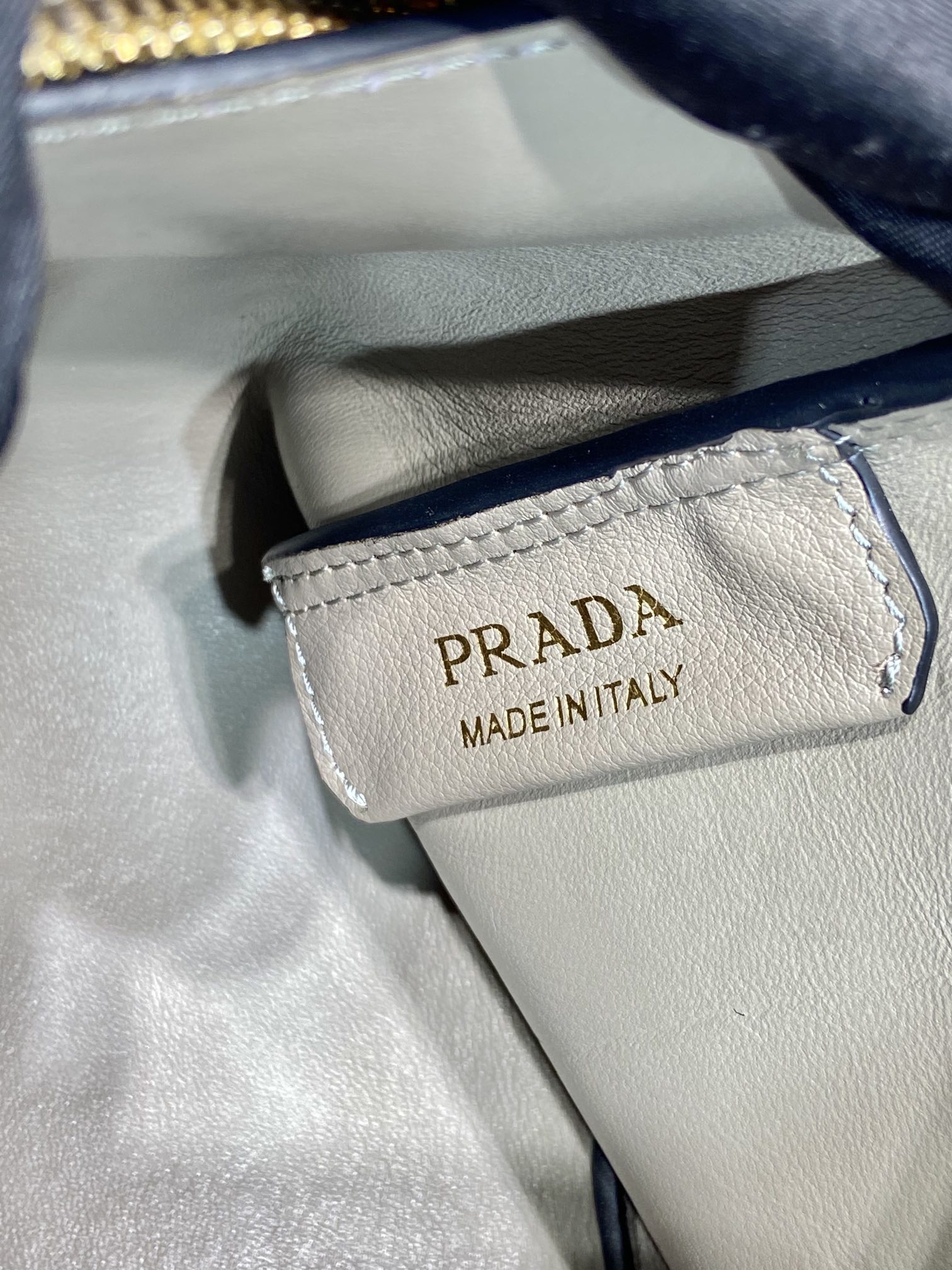Bagsaaa Pra*a Medium Leather Handbag 1BA444 Gray - 28x16x10.5 cm