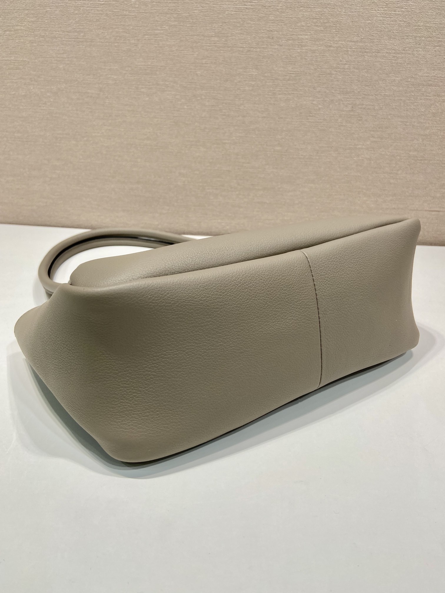 Bagsaaa Pra*a Medium Leather Handbag 1BA444 Gray - 28x16x10.5 cm