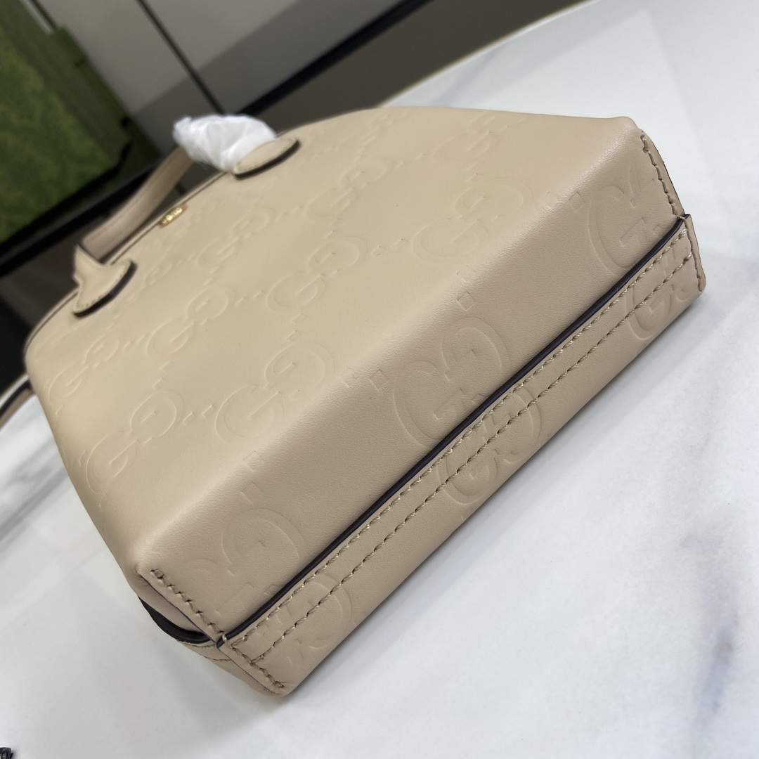 Bagsaaa Gvc*1 GG S*per Mini Bag With Strap 790133 Light Beige - 21cm
