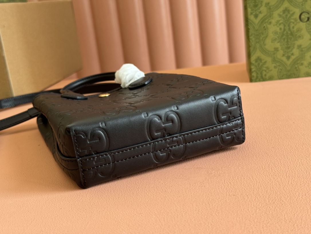 Bagsaaa Gvc*1 GG S*per Mini Bag With Strap 790133 Black - 21cm