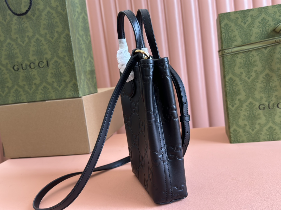 Bagsaaa Gvc*1 GG S*per Mini Bag With Strap 790133 Black - 21cm