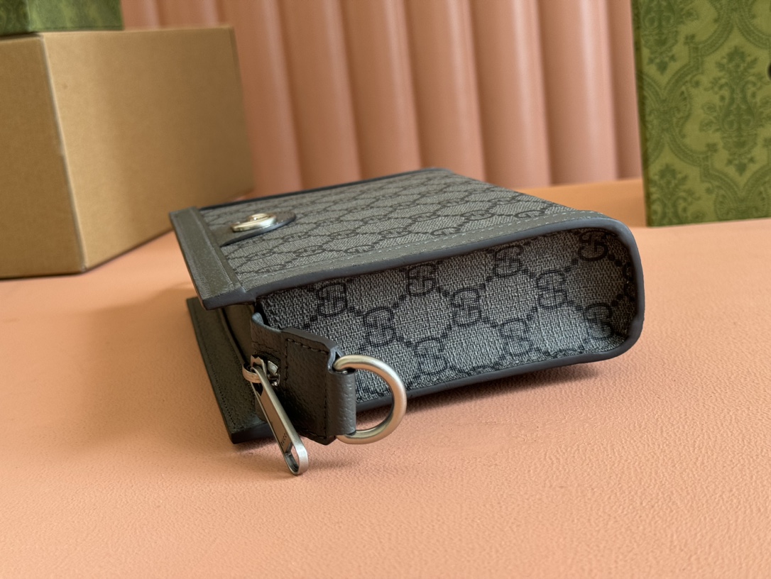 Bagsaaa Gvc*1 Ophidia S*per Mini Bag 795467 Grey and black - 22x15x4.5cm