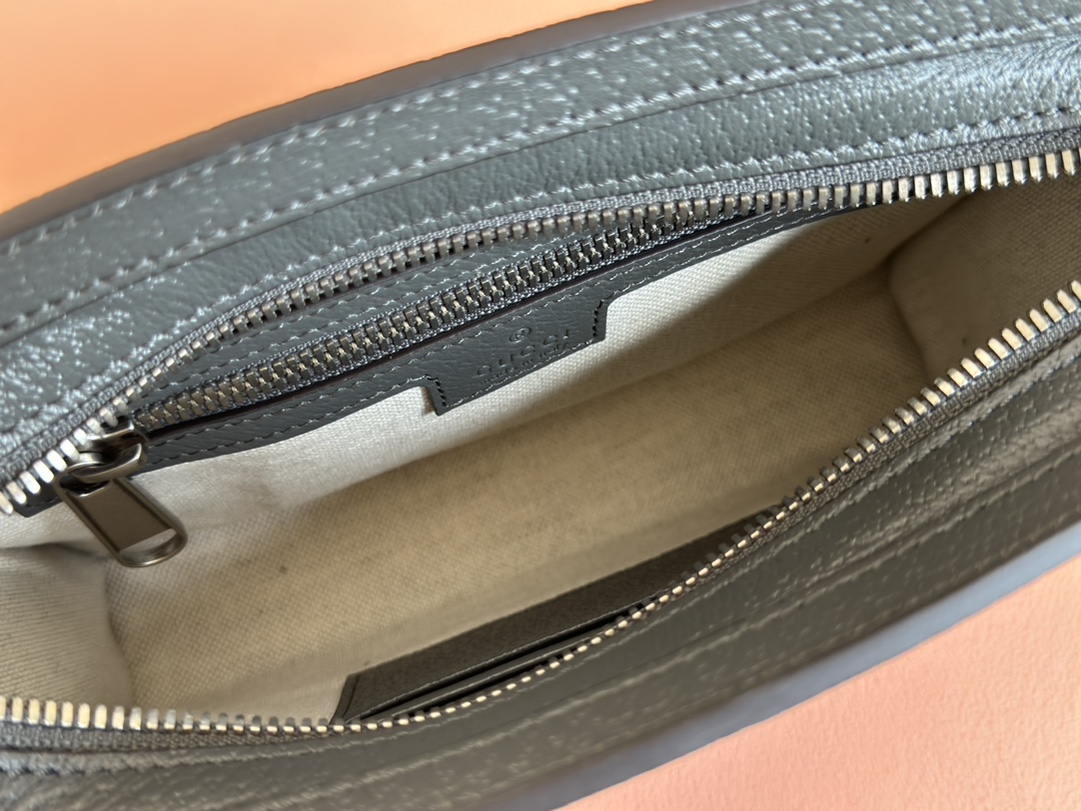 Bagsaaa Gvc*1 Ophidia S*per Mini Bag 795467 Grey and black - 22x15x4.5cm