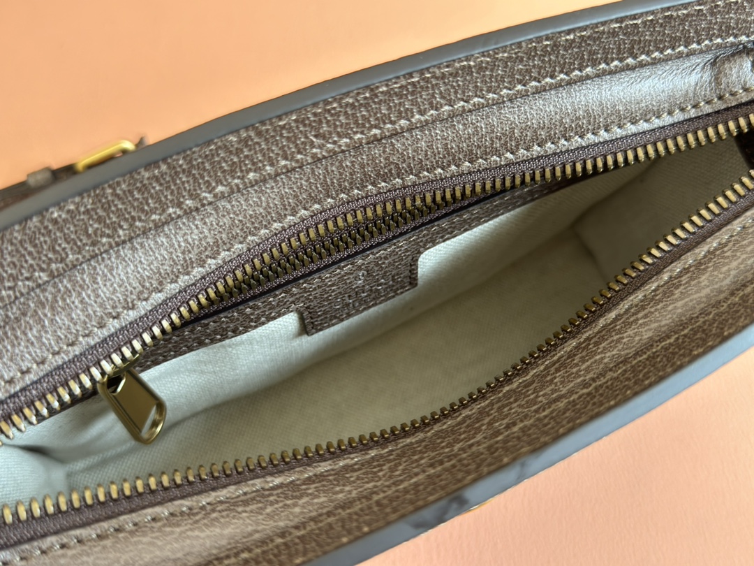 Bagsaaa Gvc*1 Ophidia S*per Mini Bag 795467 Beige and ebony - 22x15x4.5cm