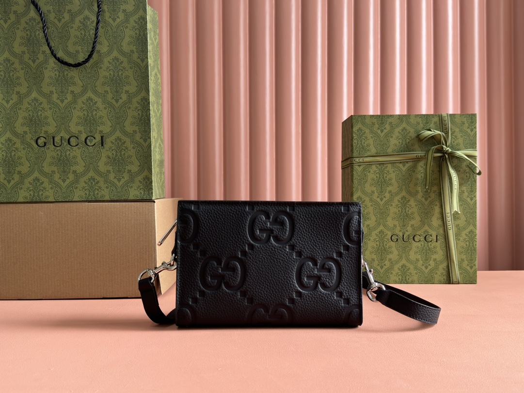 Bagsaaa Gvc*1 Jumbo GG Mini Bag 795240 Black Jumbo - 15x22x4.5 cm