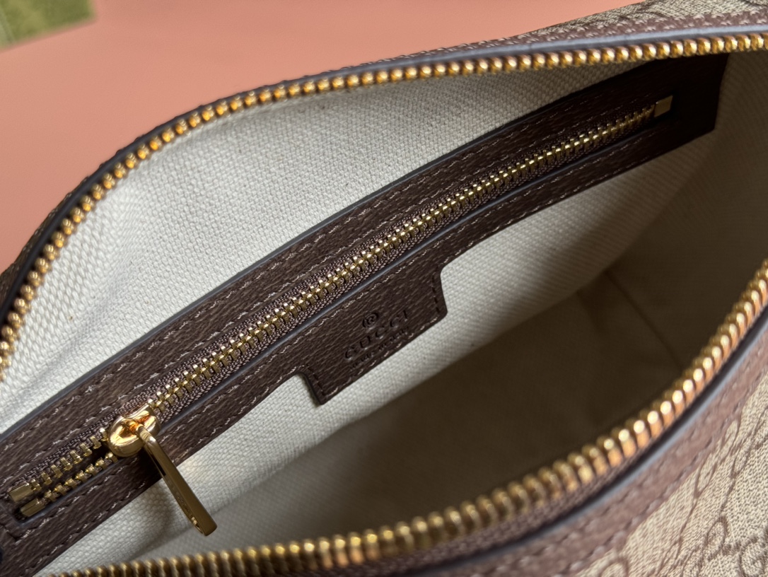 Bagsaaa Gvc*1 Ophidia S*per Mini Shoulder Bag 795170 Beige and ebony - 20x18.5x10cm