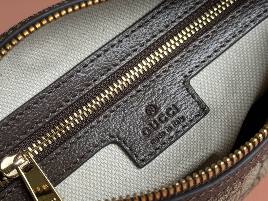 Bagsaaa Gvc*1 Ophidia S*per Mini Shoulder Bag 795170 Beige and ebony - 20x18.5x10cm
