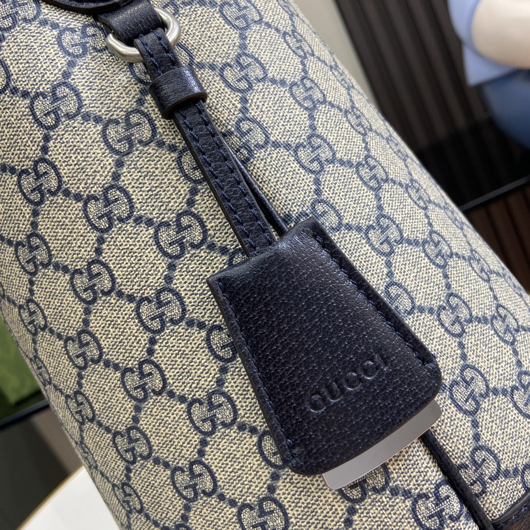 Bagsaaa Gvc*1 Ophidia GG Medium Shoulder Bag ‎781392 Beige & Blue - 34x32x17 cm