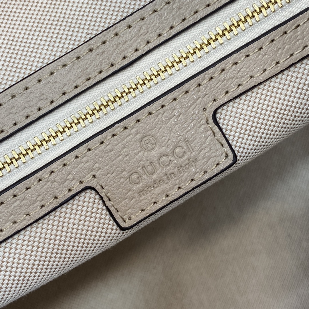 Bagsaaa Gvc*1 Ophidia GG Medium Shoulder Bag ‎781392 Beige & White - 34x32x17 cm