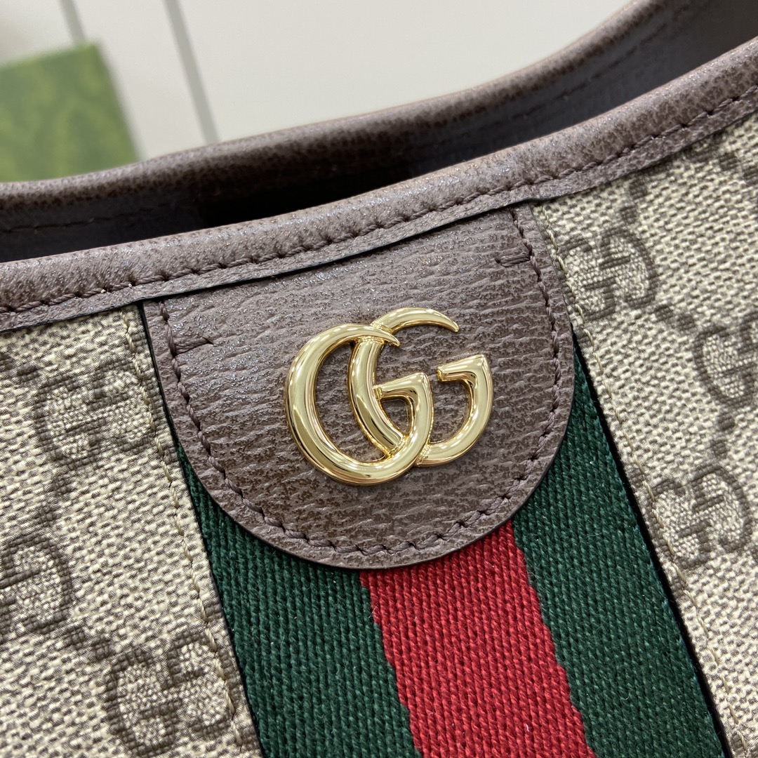 Bagsaaa Gvc*1 Ophidia GG Medium Shoulder Bag ‎781392 Beige & Ebony - 34x32x17 cm