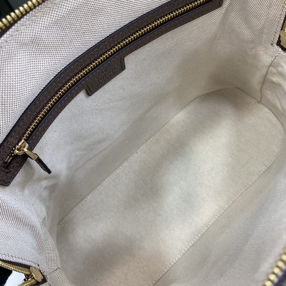 Bagsaaa Ophidia Medium Top Handle Bag 795258 Beige & Ebony - 32x26x13 cm