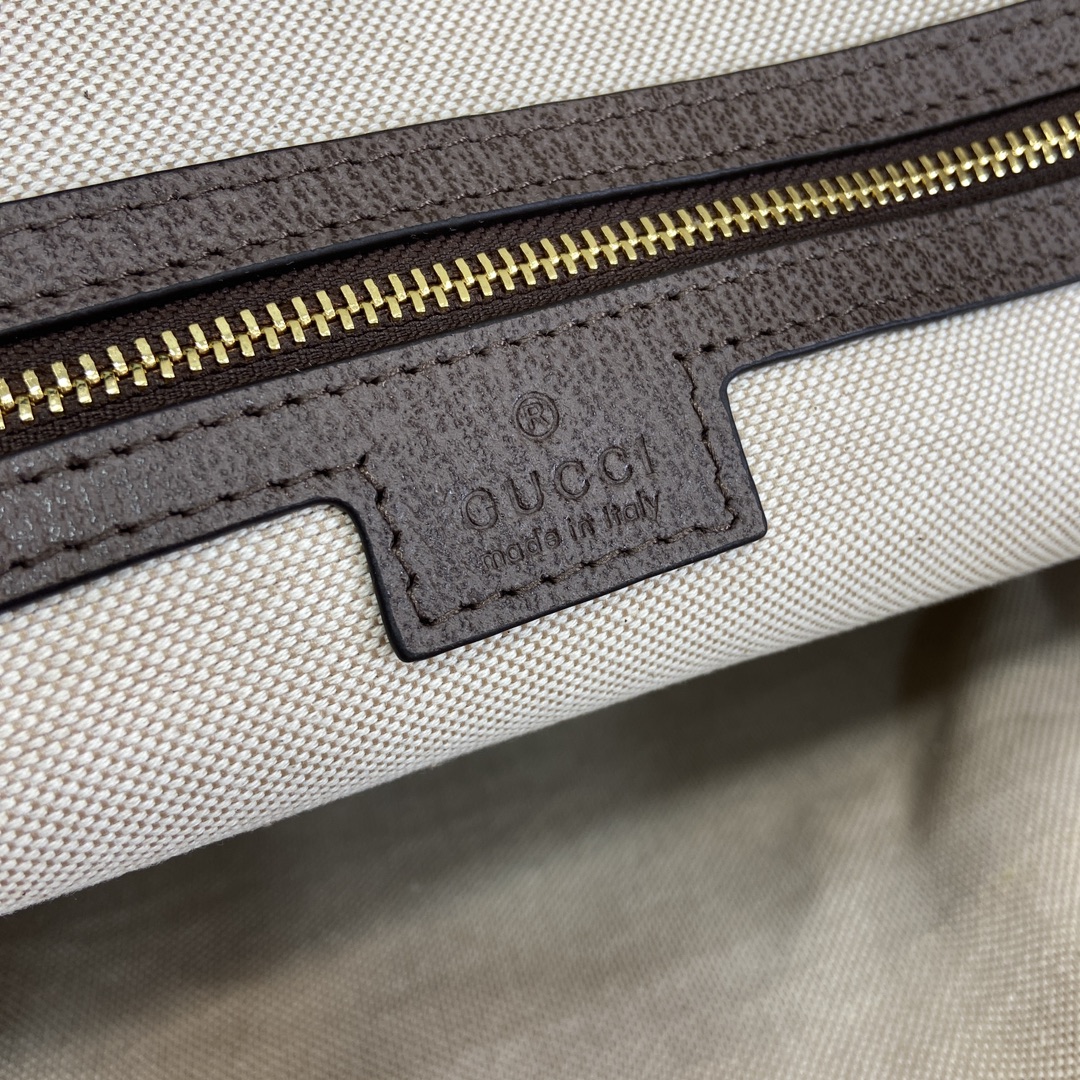 Bagsaaa Ophidia Medium Top Handle Bag 795258 Beige & Ebony - 32x26x13 cm