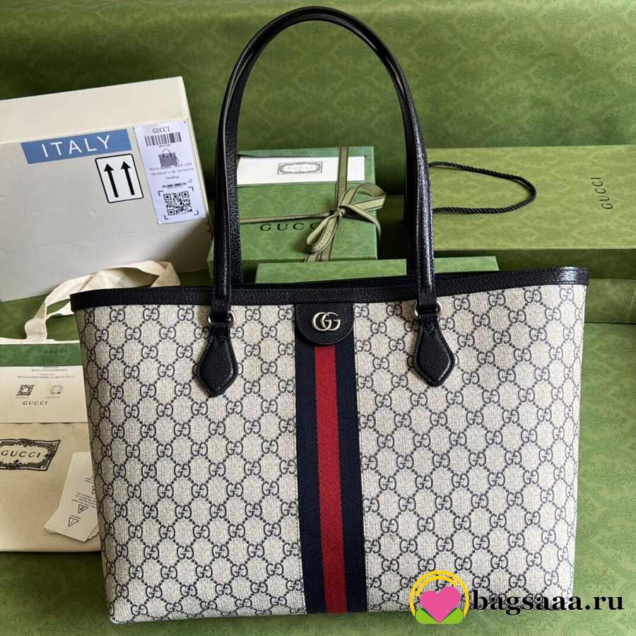 Gvc*1 Ophidia Medium GG tote Bag Blue