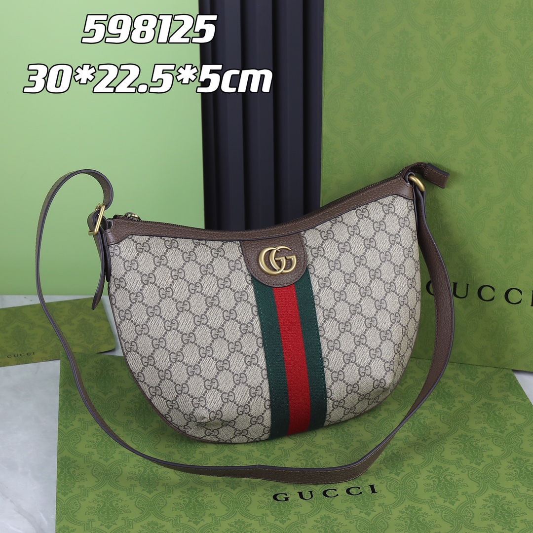 Bagsaaa Gvc*1 Ophidia GG Small Crossbody Bag 598125 Beige/ebony - 30*22*5.5cm