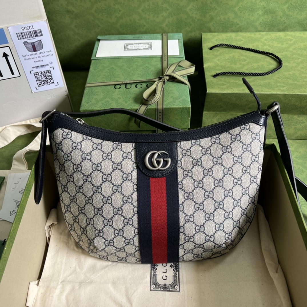 Bagsaaa Gvc*1 Ophidia GG Small Crossbody Bag 598125 Beige/blue - 30*22*5.5cm