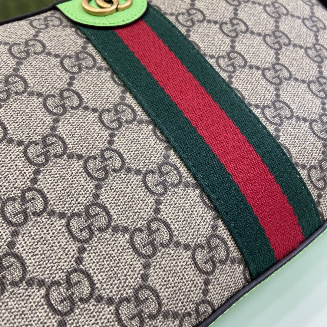Bagsaaa Gvc*1 Ophidia GG Small Crossbody Bag 699439 Green - 23.5x 16x 4.5 cm