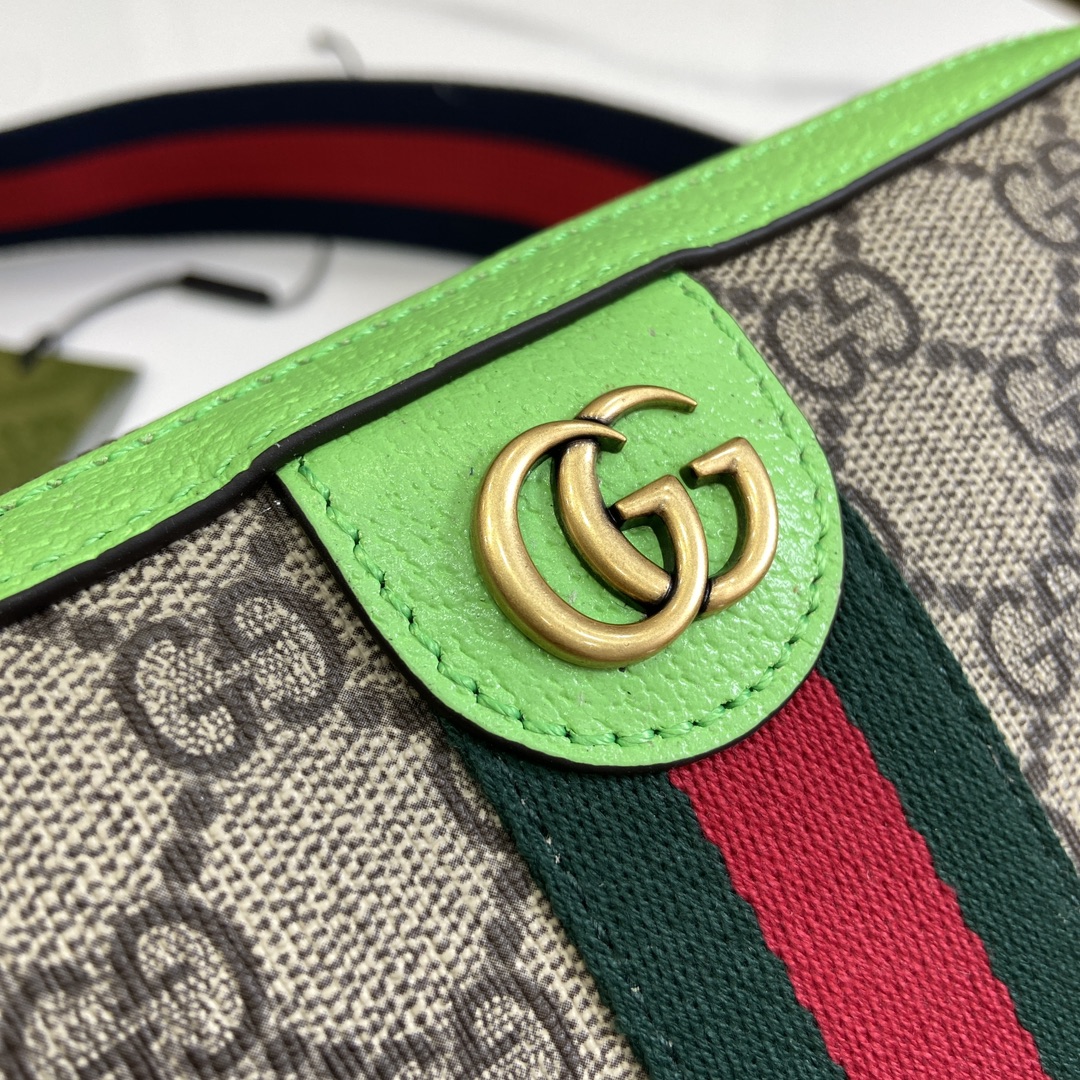 Bagsaaa Gvc*1 Ophidia GG Small Crossbody Bag 699439 Green - 23.5x 16x 4.5 cm