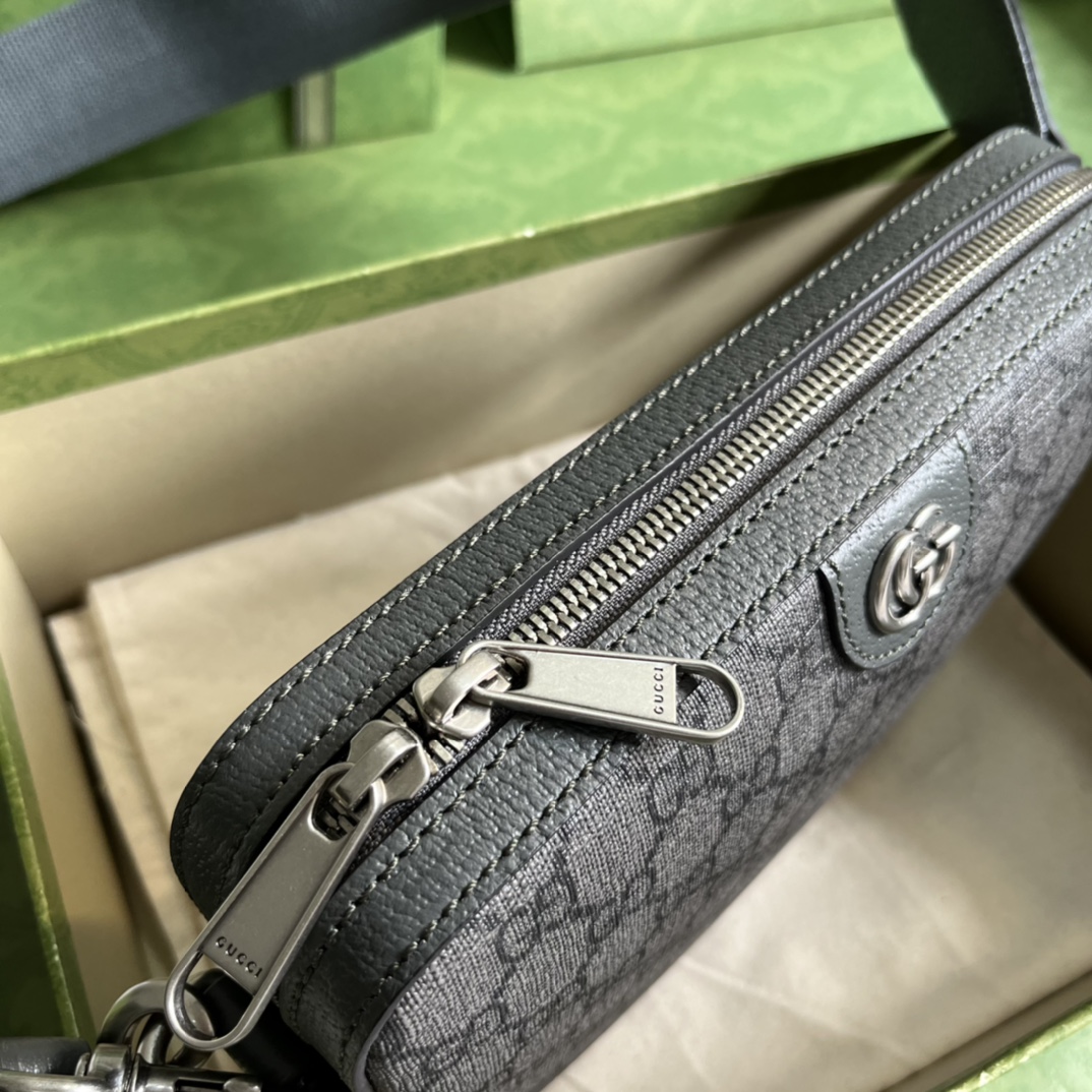 Bagsaaa Gvc*1 Ophidia GG Small Crossbody Bag 699439 Gray - 23.5x 16x 4.5 cm