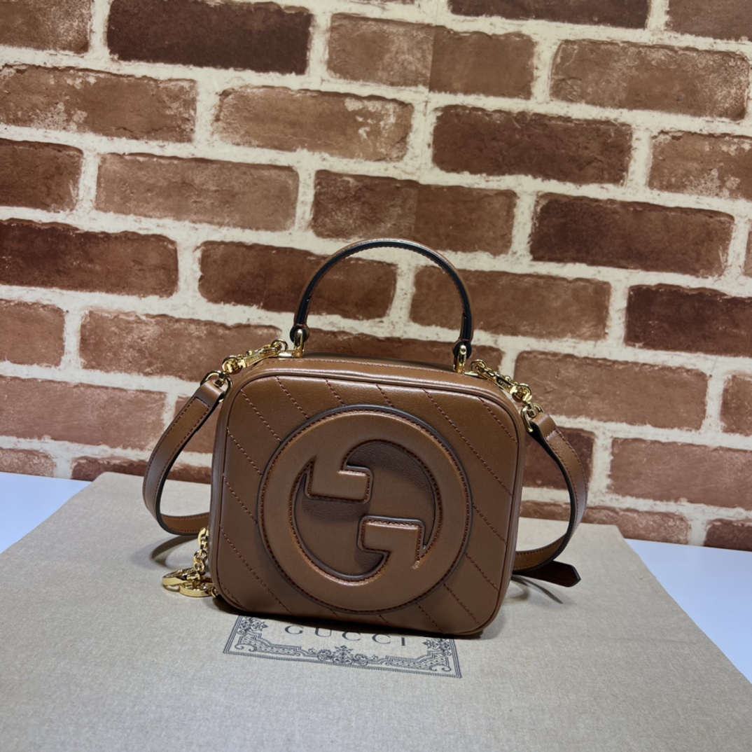 Bagsaaa Gvc*1 Blondie Top Handle Bag 744434 Brown - 17x15x9 cm