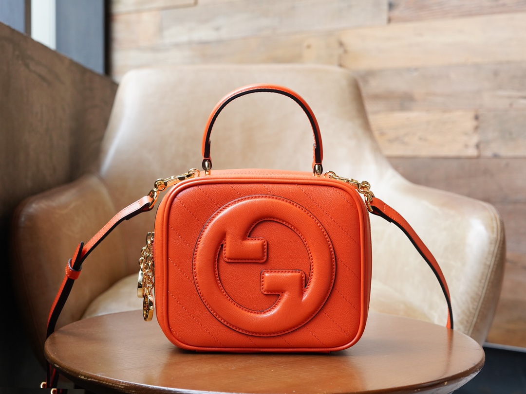 Bagsaaa Gvc*1 Blondie Top Handle Bag 744434 Orange - 17x15x9 cm