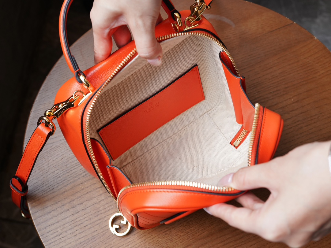 Bagsaaa Gvc*1 Blondie Top Handle Bag 744434 Orange - 17x15x9 cm