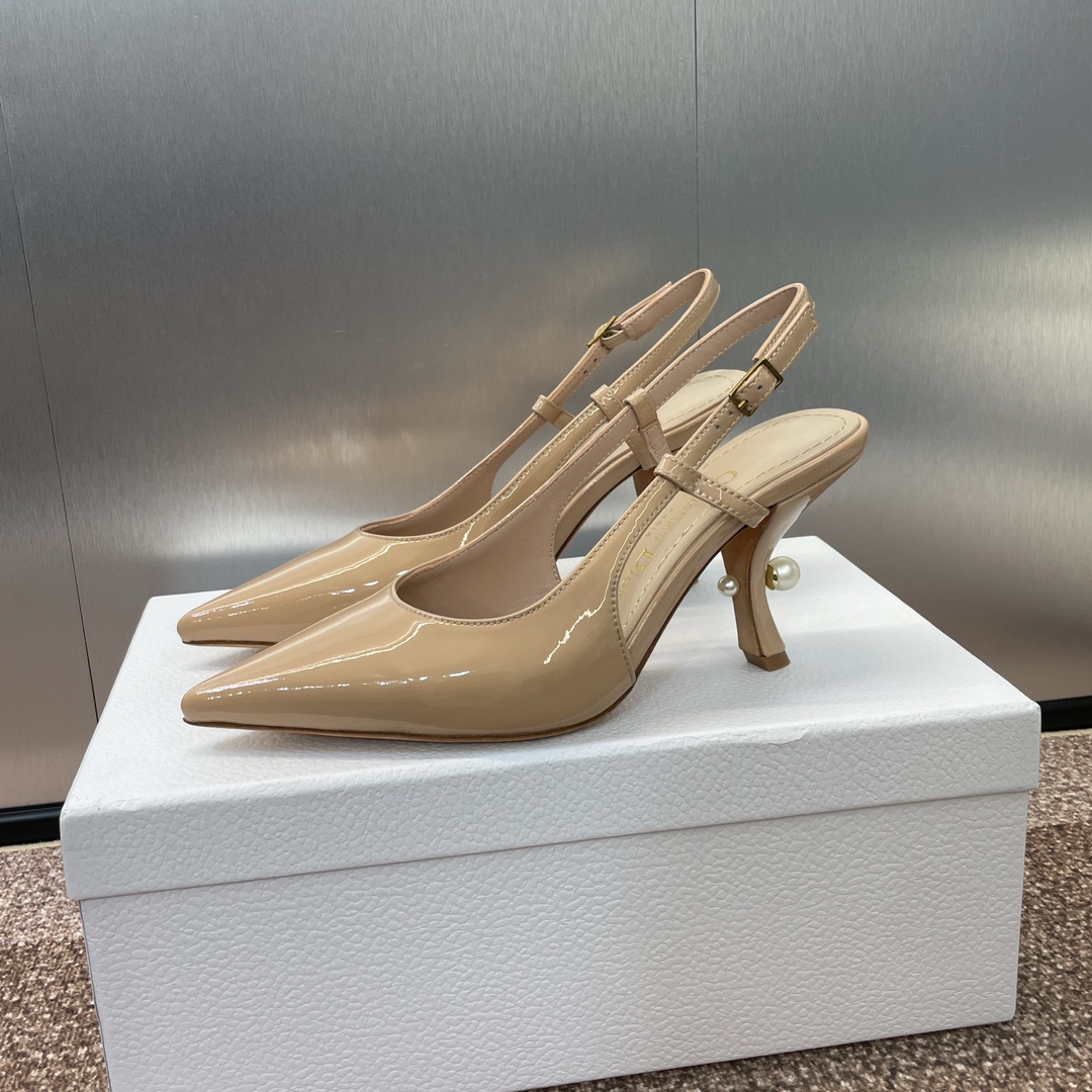Bagsaaa D10r Tribales Slingback Pump Black Patent Calfskin