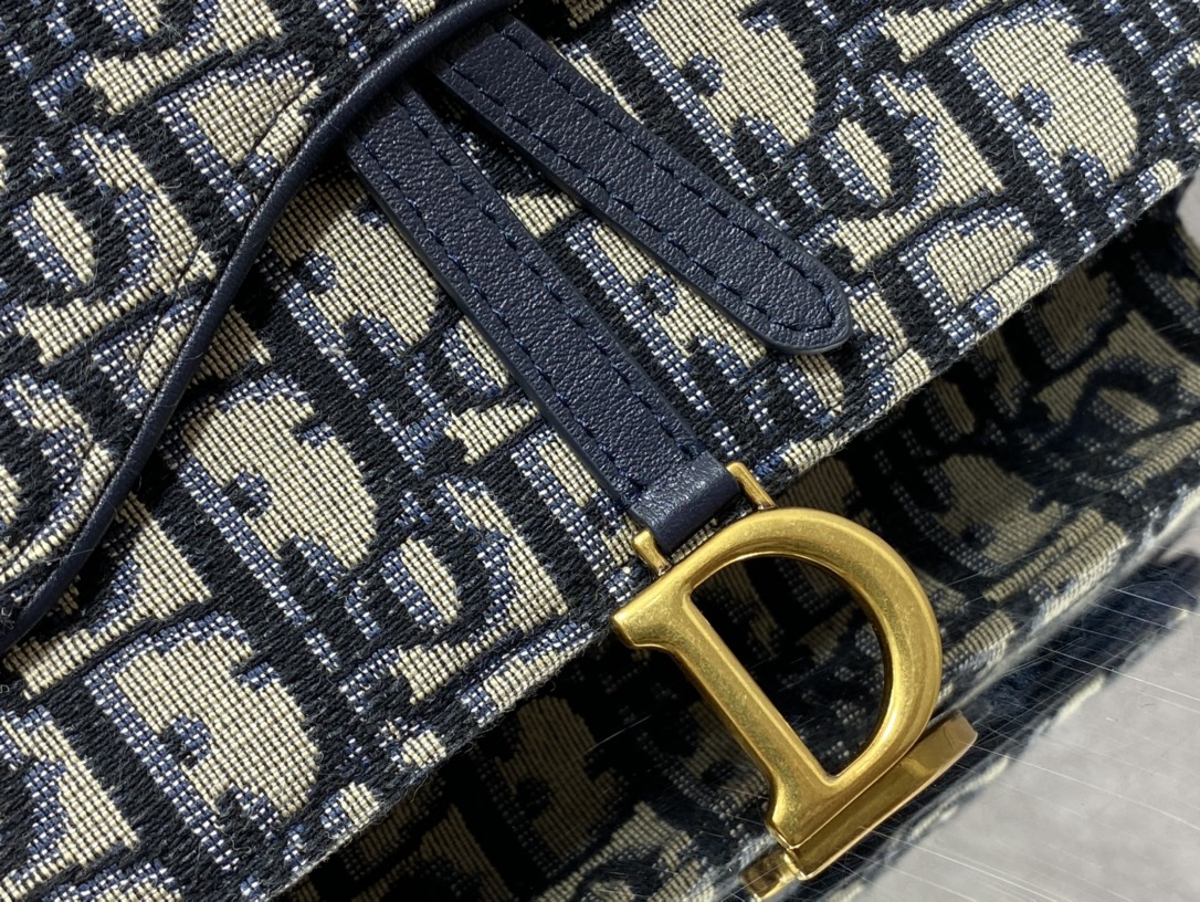 Bagsaaa D10r Saddle Belt Pouch Blue D10r Oblique Jacquard - 17 x 10.5 x 3.5 cm
