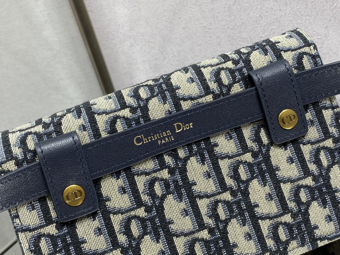 Bagsaaa D10r Saddle Belt Pouch Blue D10r Oblique Jacquard - 17 x 10.5 x 3.5 cm