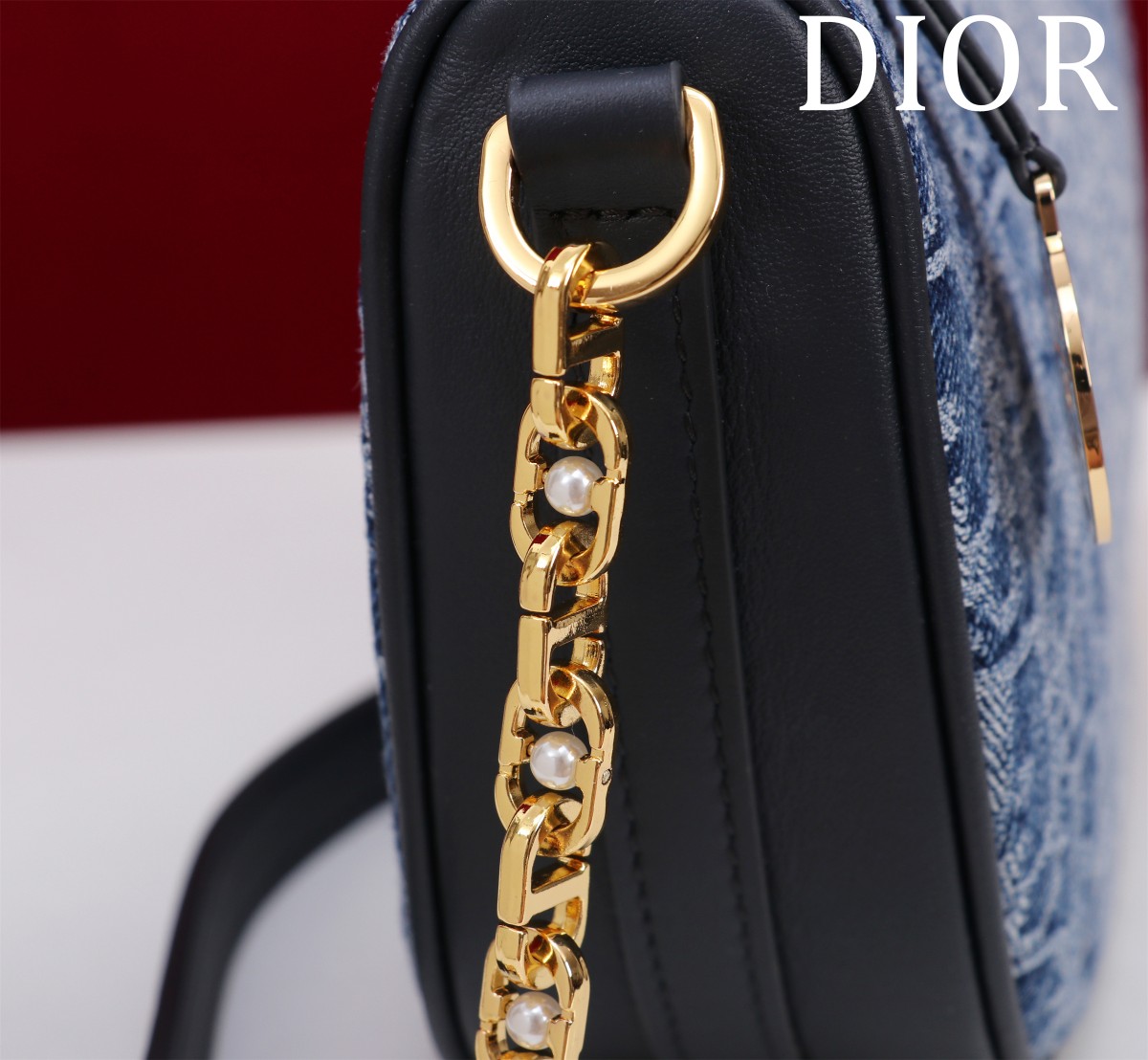 Bagsaaa D10rstar Callisto Bag Blue Denim D10r Oblique Jacquard - 20 x 14 x 4 cm