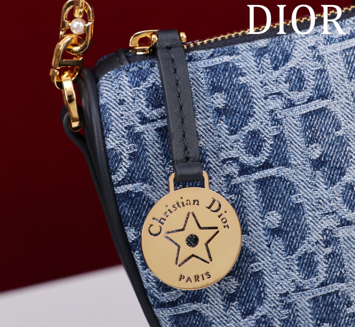 Bagsaaa D10rstar Callisto Bag Blue Denim D10r Oblique Jacquard - 20 x 14 x 4 cm